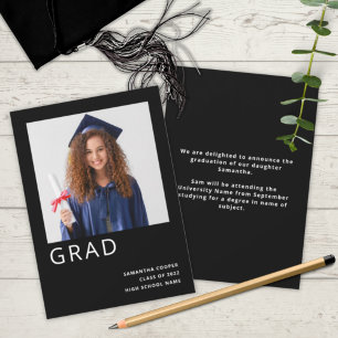 Simple Photo 2022 Studenten Black Meddelande