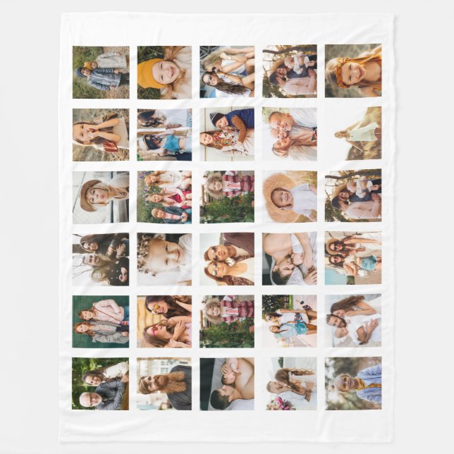 Simple Photo Collage 30 Bild Personlig Fleecefilt (Framsidan)