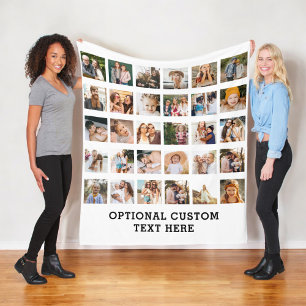 Simple Photo Collage 30 Bild Personlig Fleecefilt