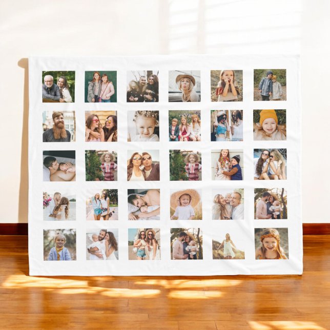 Simple Photo Collage 30 Bild Personlig Fleecefilt (Skapare uppladdad)