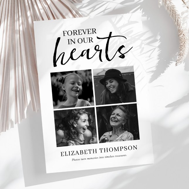 Simple Photo Collage Funeral Thank You Tack Kort (Skapare uppladdad)