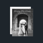 Simple Photo Elegant-jul Helg Vykort<br><div class="desc">Modern julvykort med en enkel design med "God jul" i ett elegant-skript över ditt favoritfoto.</div>