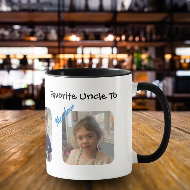 Simple Photo Favorite Uncle Personalize Mugg (For the quiet but Favorite Uncle  in your children's lives.)