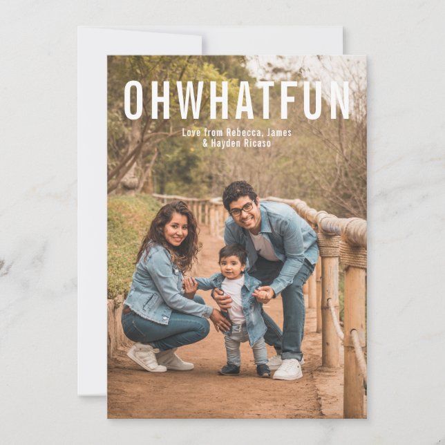 Simple Photo God jul Oh What Roligt Julkort (Framsida)