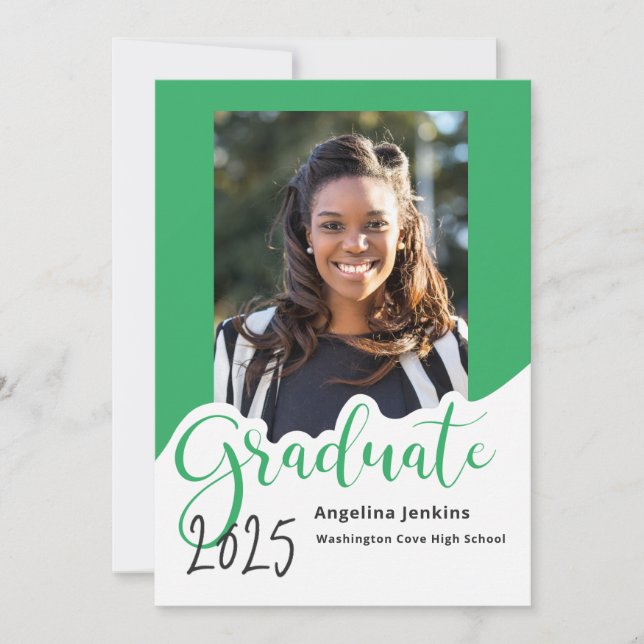 Simple Photo Whimsical Grönt 2025 Meddelande (Framsida)