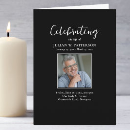 Simple Photos Firande of Life, Funeral Program