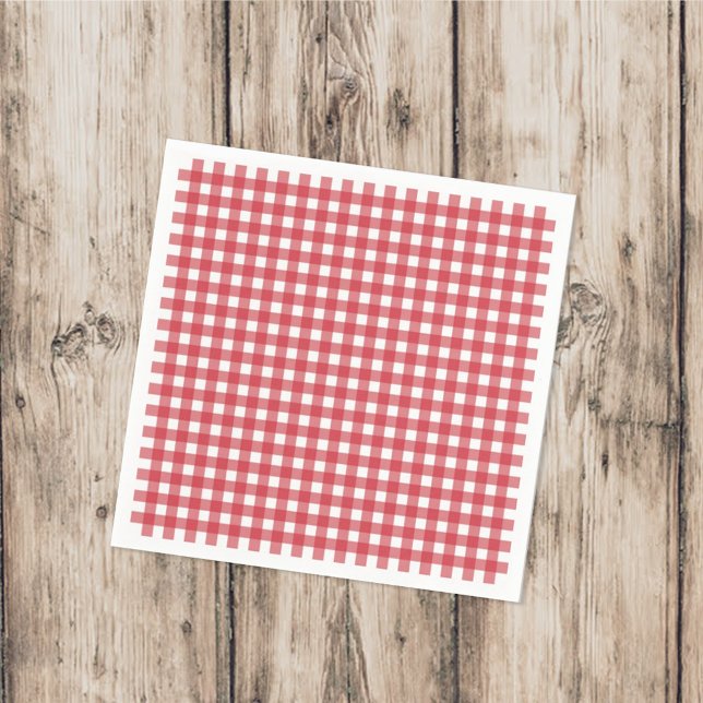 Simple Picnic Gingham Mönster minimalist Summer Pappersservett (Skapare uppladdad)
