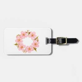 Simple Pink Flowery Bagagebricka