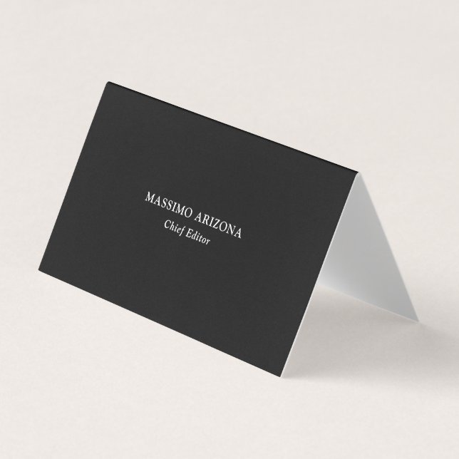 Simple Plain Modern Gray Original Premium Pearl Visitkort (Framsida)