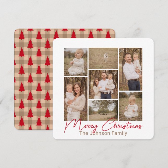 Simple Pleasures Country Red Photo Christmas Card Julkort (Fram/baksida)