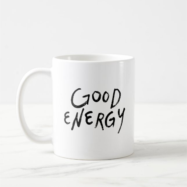 Simple Positivity Minimalist Good Energy Bold  Kaffemugg (Vänster)