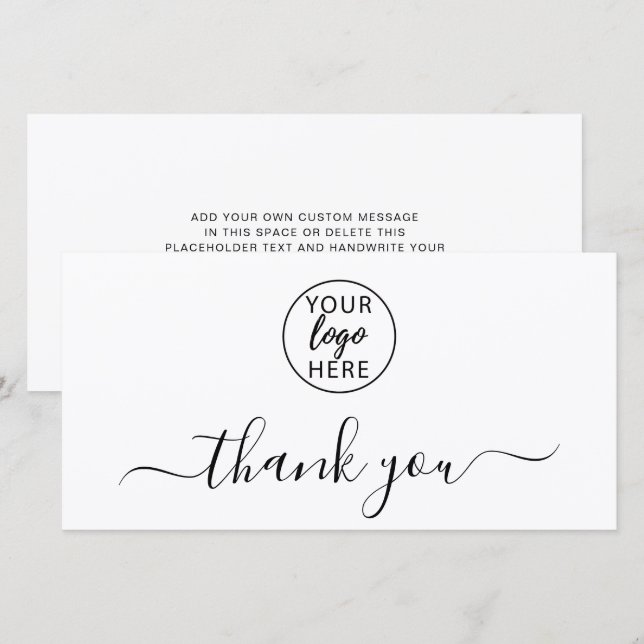 Simple Professional Business Logo Tack Kort (Fram/baksida)