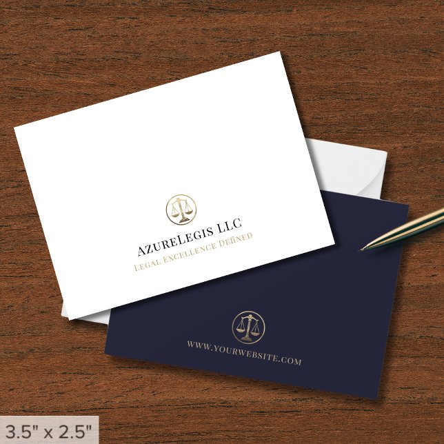 Simple Professionell Lawyer Attorney Anteckningskort (Skapare uppladdad)