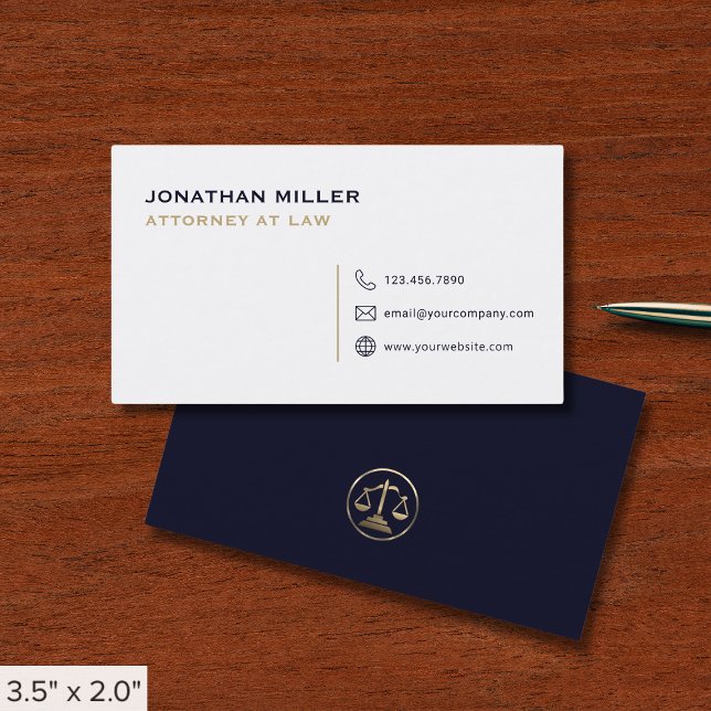 Simple Professionell Lawyer Visitkort (Skapare uppladdad)