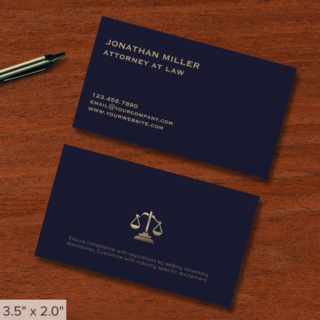 Simple Professionell Lawyer Visitkort (Skapare uppladdad)