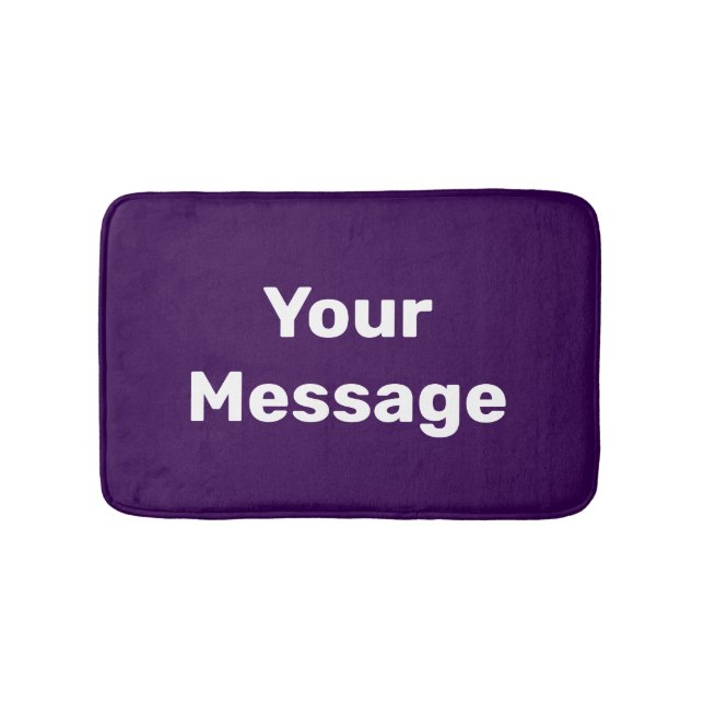 Simple Purple and White Your Message Text Template Badrumsmatta (Framsidan)