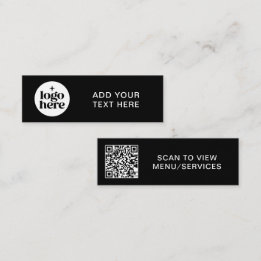 Simple QR Code Business Logo Mini Visitkort