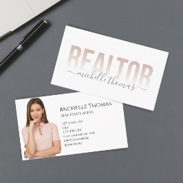 Simple Realtor Real Gods Professionell Photo Visitkort