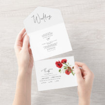 Simple Red Blommigt Winter Wedding II