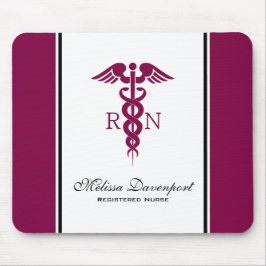 Simple Red Caduceus Registered Nurse RN Symbol Musmatta