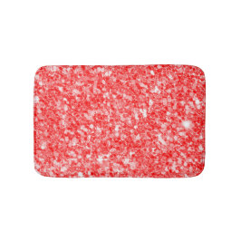 Simple Red Glitter Mönster Badrumsmatta