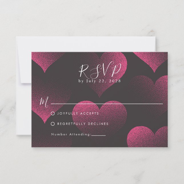 Simple Red Heart Theme for Wedding RSVP (Framsida)