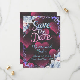 Simple Red Heart Theme Save the Date Spara Datumet