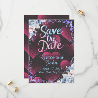 Simple Red Heart Theme Save the Date Spara Datumet