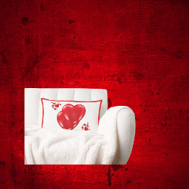Simple Red Hearts på vita hjärtans dag | Lumbarkudde