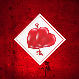 Simple Red Hearts på vita hjärtans dag | Pappersservett