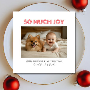Simple Red, så mycket Joy Baby Pet Hund jul Julkort