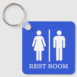 Simple Restroom Keys for hospitality or office Nyckelring