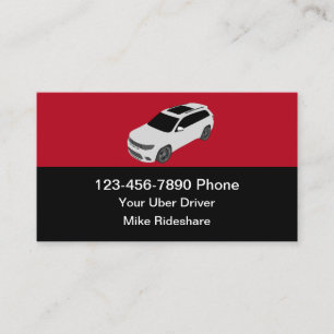 Simple Ride Hailing Uber Driver Taxi Service Visitkort