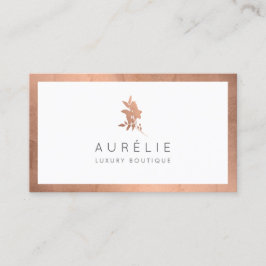 Simple Ro Guld Blommigt Luxury Boutique Visitkort