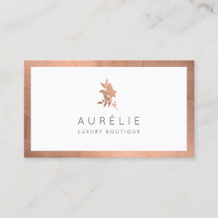 Simple Ro Guld Blommigt Luxury Boutique Visitkort