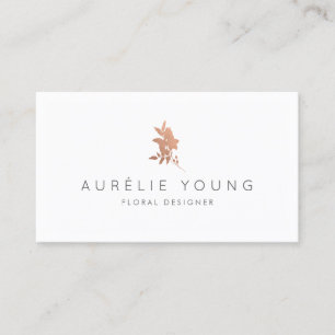 Simple Ro Guld Flower Bouquet Blommigt Designer Visitkort