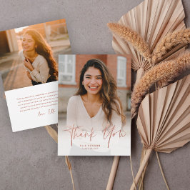 Simple Ro Guld Script 2 Photo Studenten Tack Kort