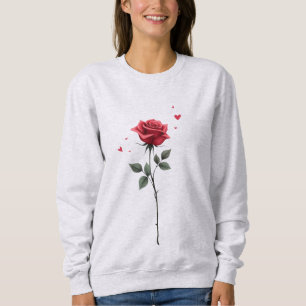 Simple Röd ros Heart - Elegant Valentindagen T Shirt