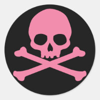 SImple Rosa Skull och Crossbone