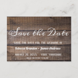 Simple Rustic Wood Spara datum meddelande