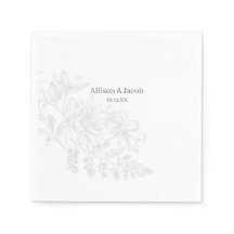 Simple Sage Grönt Line Teckning Bröllop