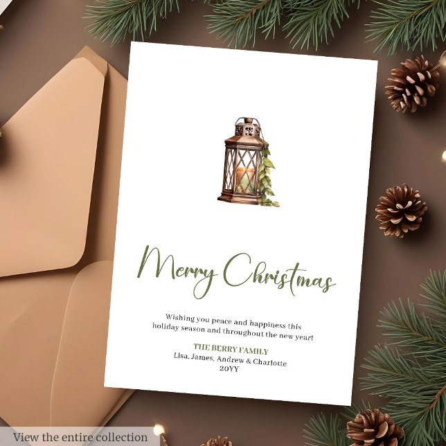 Simple Sage Terracotta Christmas Greeting Card Julkort (Simple Sage Terracotta Christmas Greeting Card

)