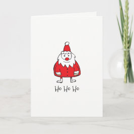 Simple Santa (5 tum x 7 tum), Standard white env. Helgkort