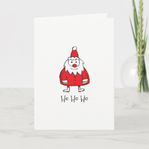 Simple Santa (5 tum x 7 tum), Standard white env.  Helgkort