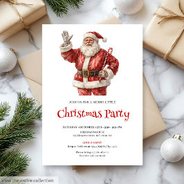 Simple Santa Claus Editable Christmas Office Inbjudningar