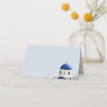 Simple Santorini Blue Dome Place - Light Blue