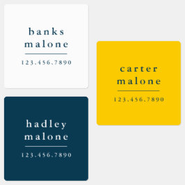 Simple School Färg Kids Watersecure Namn Klistermärke