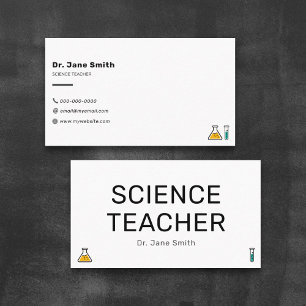Simple Science Teacher Visitkort