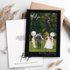 Simple Script Black Modern Photo Tack Kort