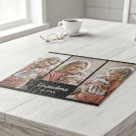 Simple Script Grandma Year Est. 3 Photo Acrylic Pussel